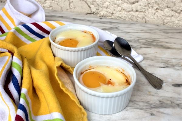 Oeuf cocotte au bacon au Monsieur Cuisine