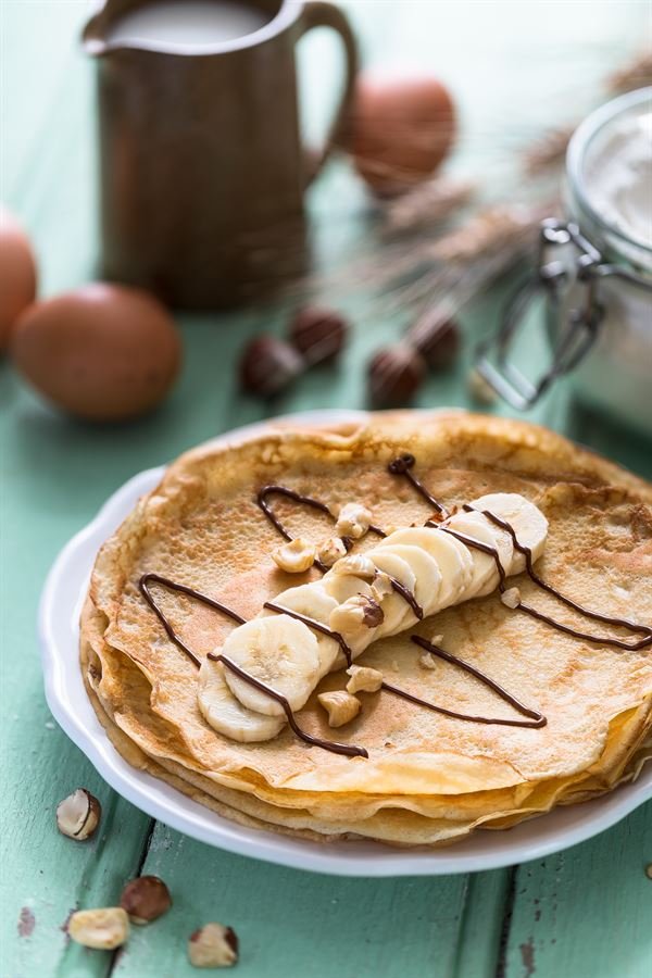 Crêpes banane-chocolat