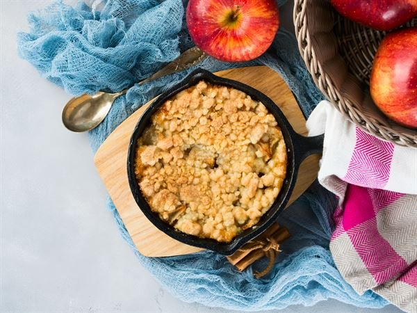 Crumble aux pommes délicieux