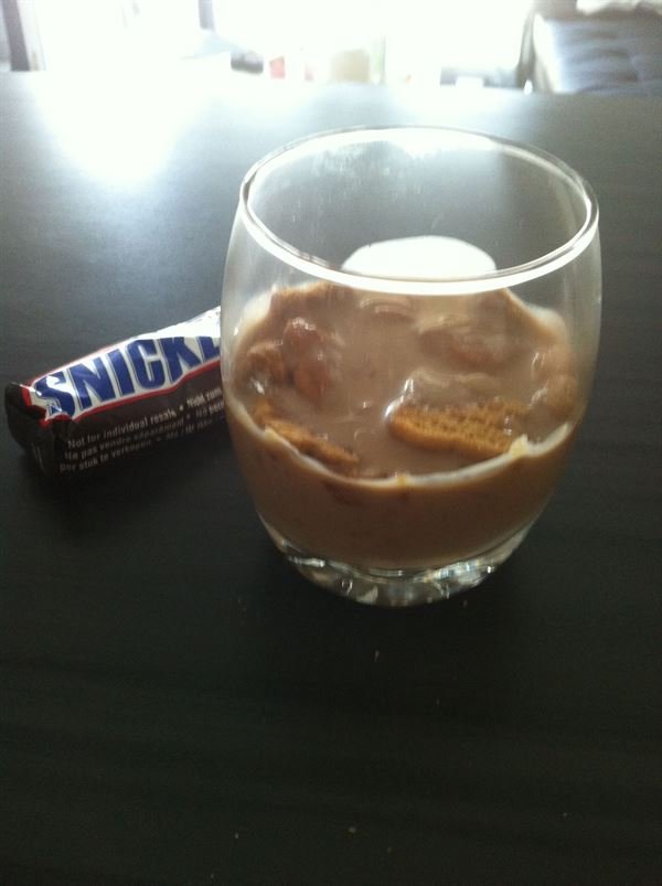 Verrine crème de snickers speculoos