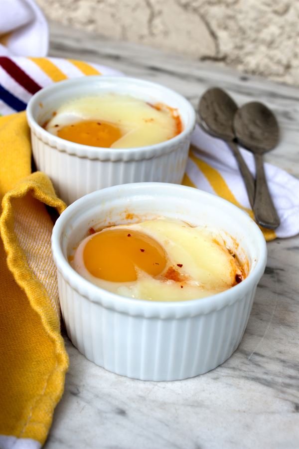 Oeuf cocotte au bacon au Cookeo