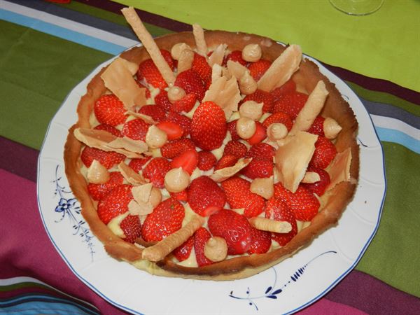 Tarte aux fraises meringuée