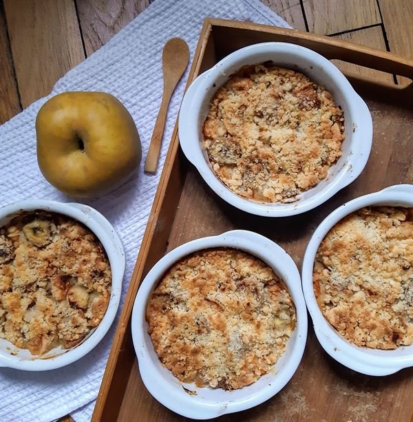 Crumble pommes bananes simple