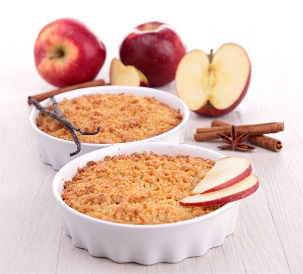 Crumble pomme cannelle gingembre de sandy