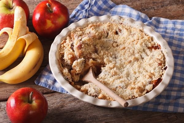 Crumble aux fruits sans farine et sans beurre