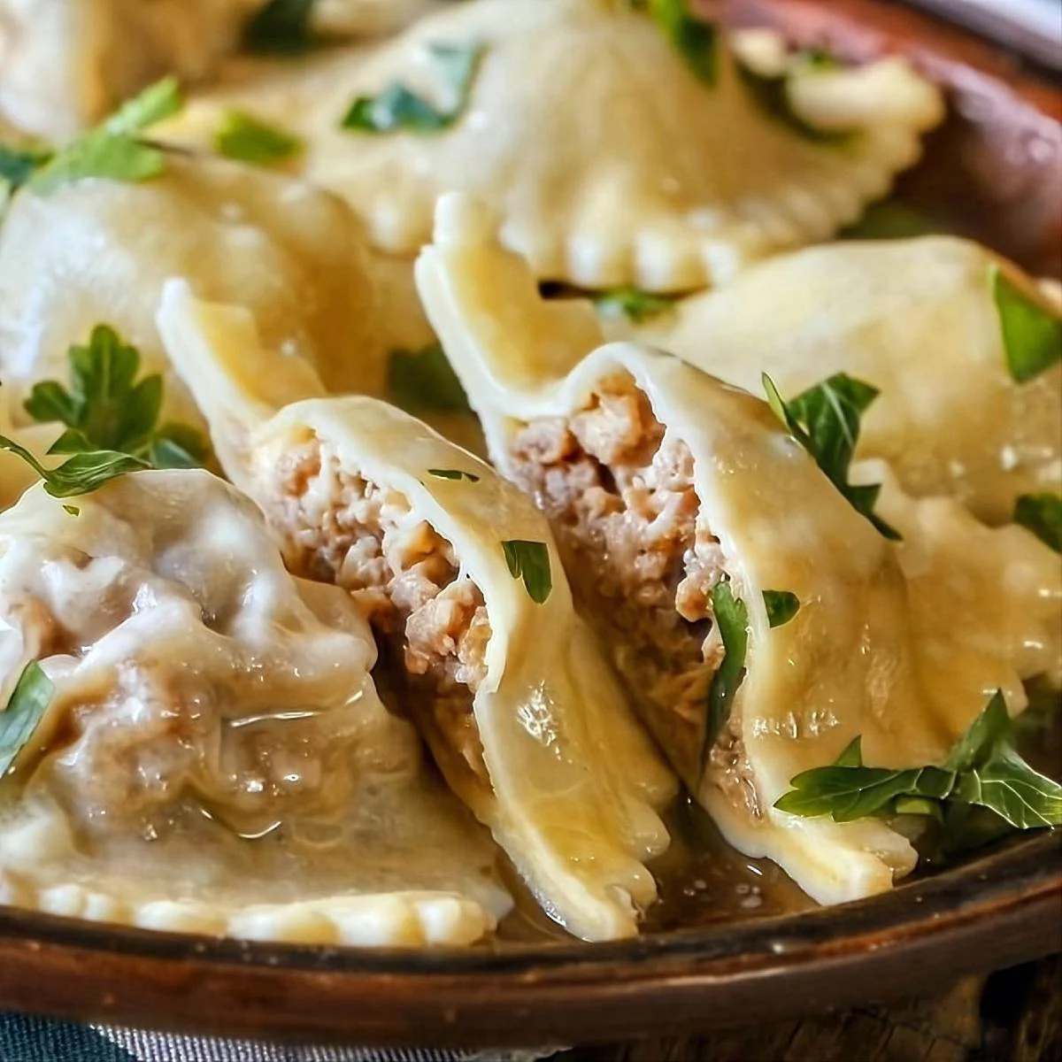 Ravioli au bœuf et Camembert