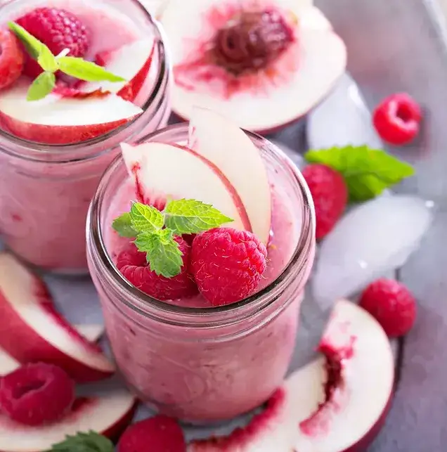 Smoothie framboise-nectarine