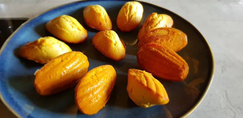 Madeleines au miel, citron et fleur doranger