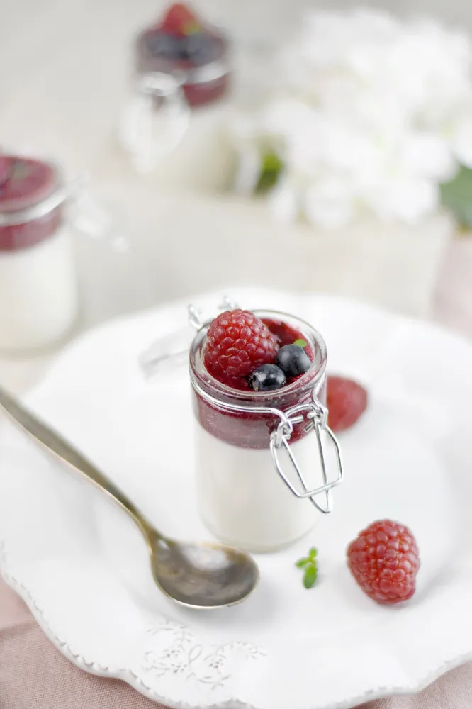 Panna cotta coco fruits rouges