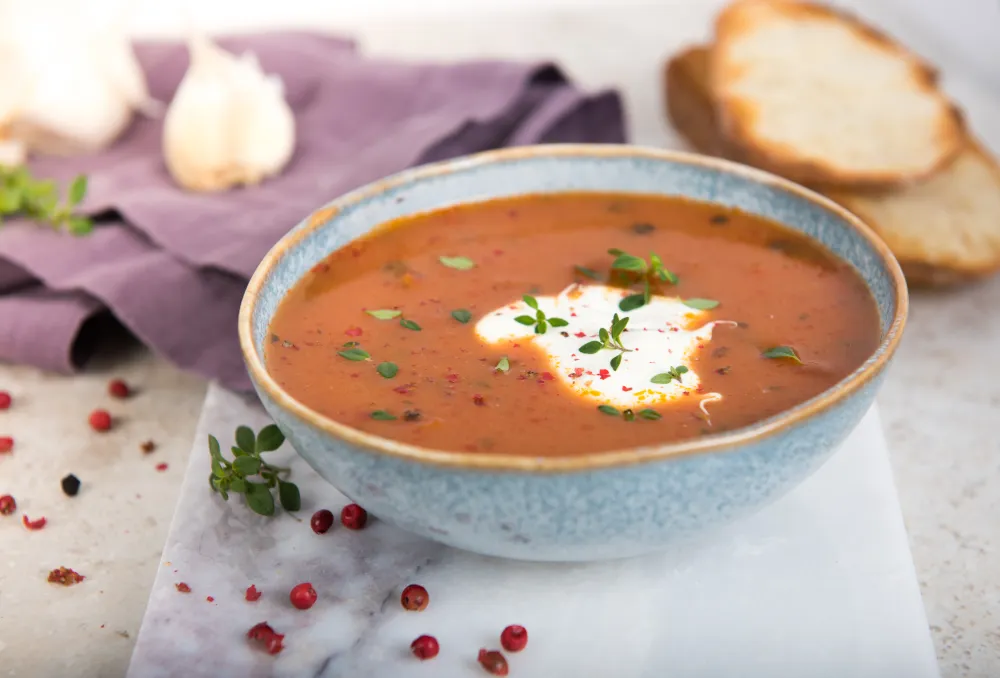 Soupe de poisson aux lardons