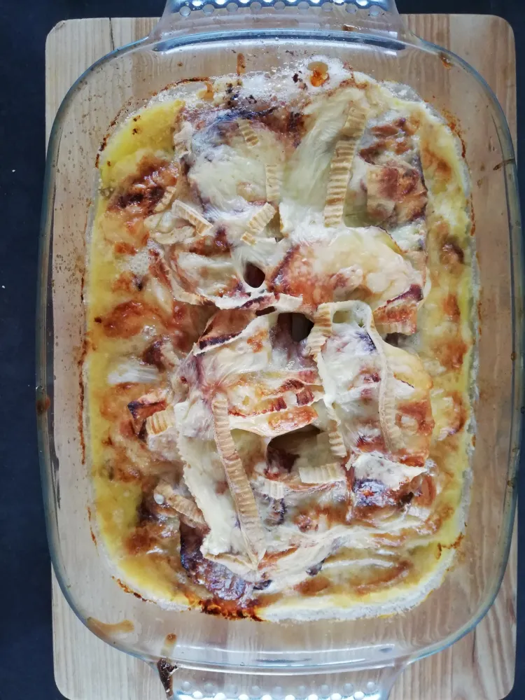 Tartiflette dendives aux pommes et au lard