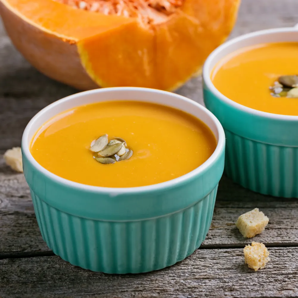 Soupe de butternut au lait de chèvre