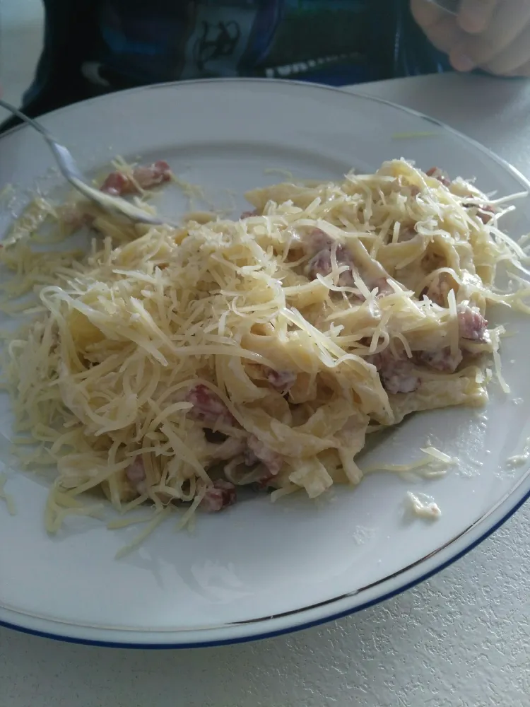 Tagliatelles façon carbonara