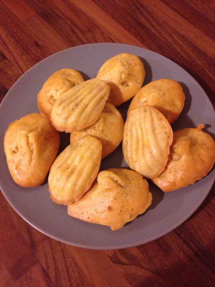 Madeleines à lindienne (curry crevette)