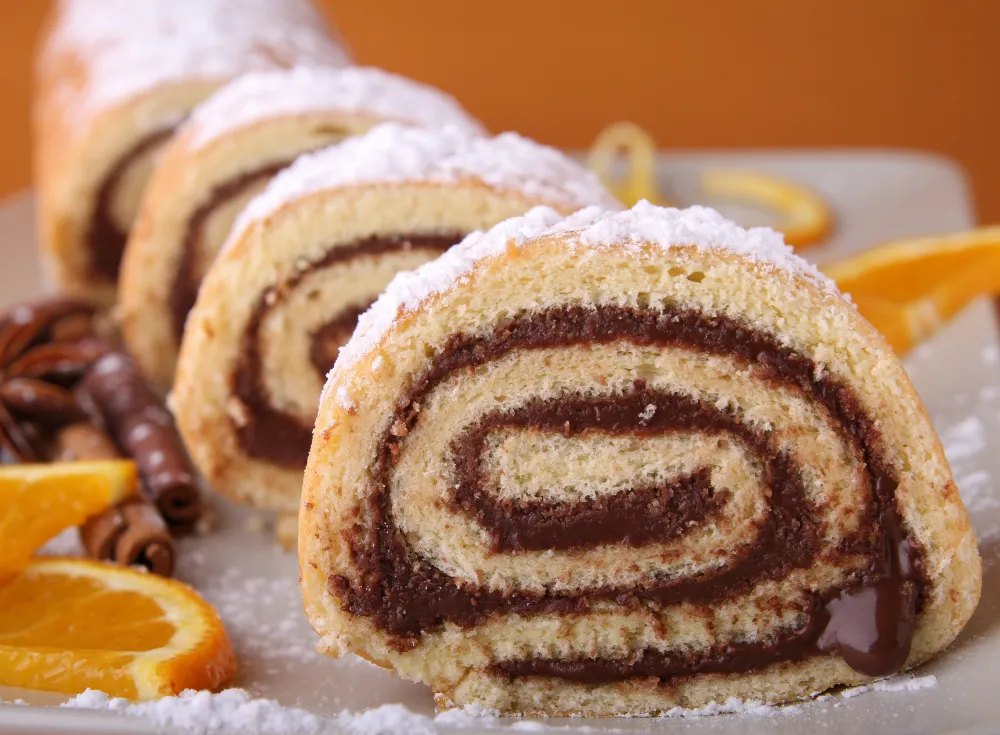 Gâteau roulé à la ganache chocolat