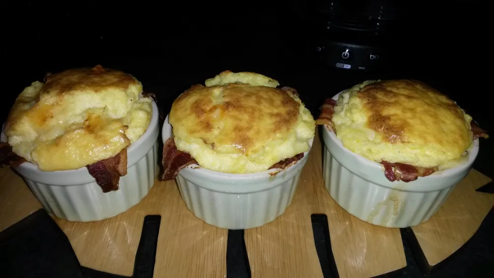 Petits gratins de polenta au lard