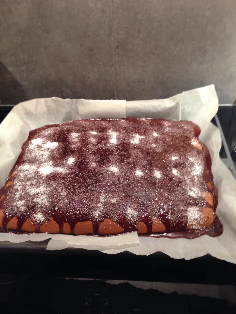 Pavé au chocolat glaçage au café