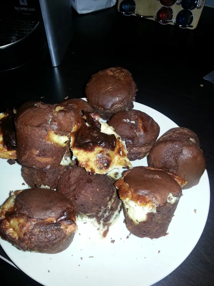 Muffins chocolats bananes mascarpone