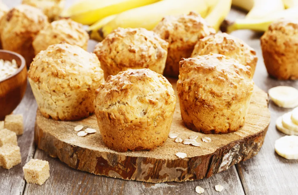 Muffins aux bananes et au gingembre