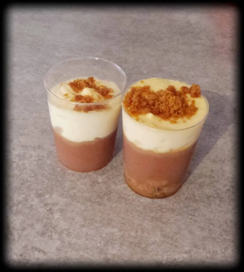 Petite verrine compote spéculoos façon tiramisu