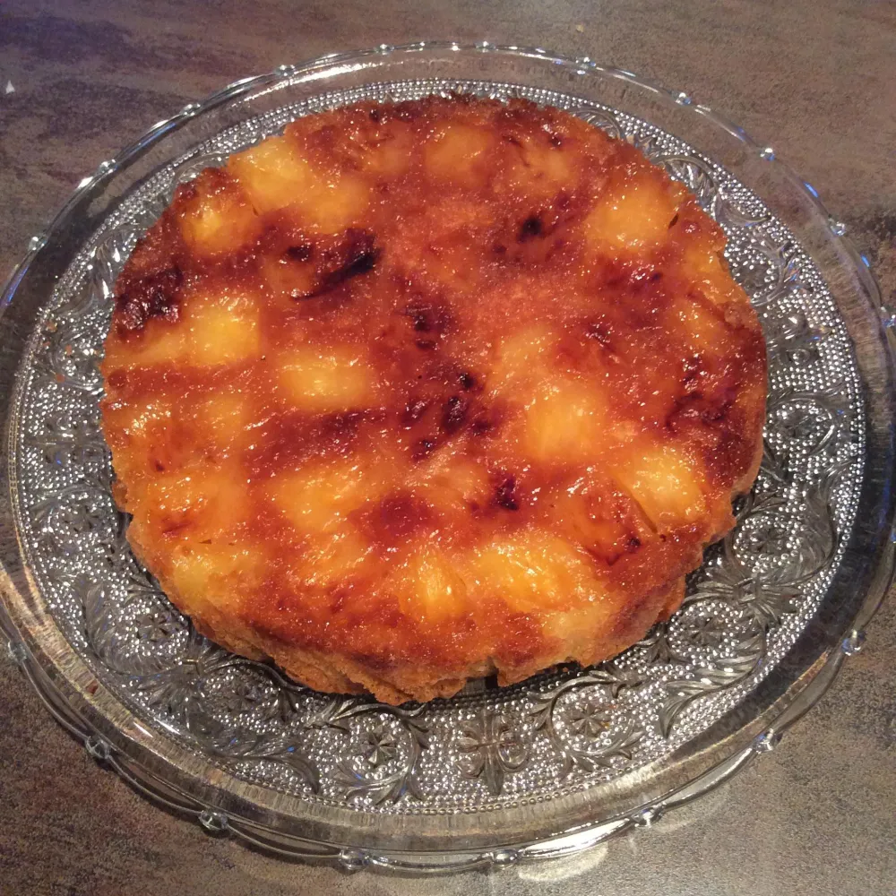 Moelleux ananas, caramel beurre salé