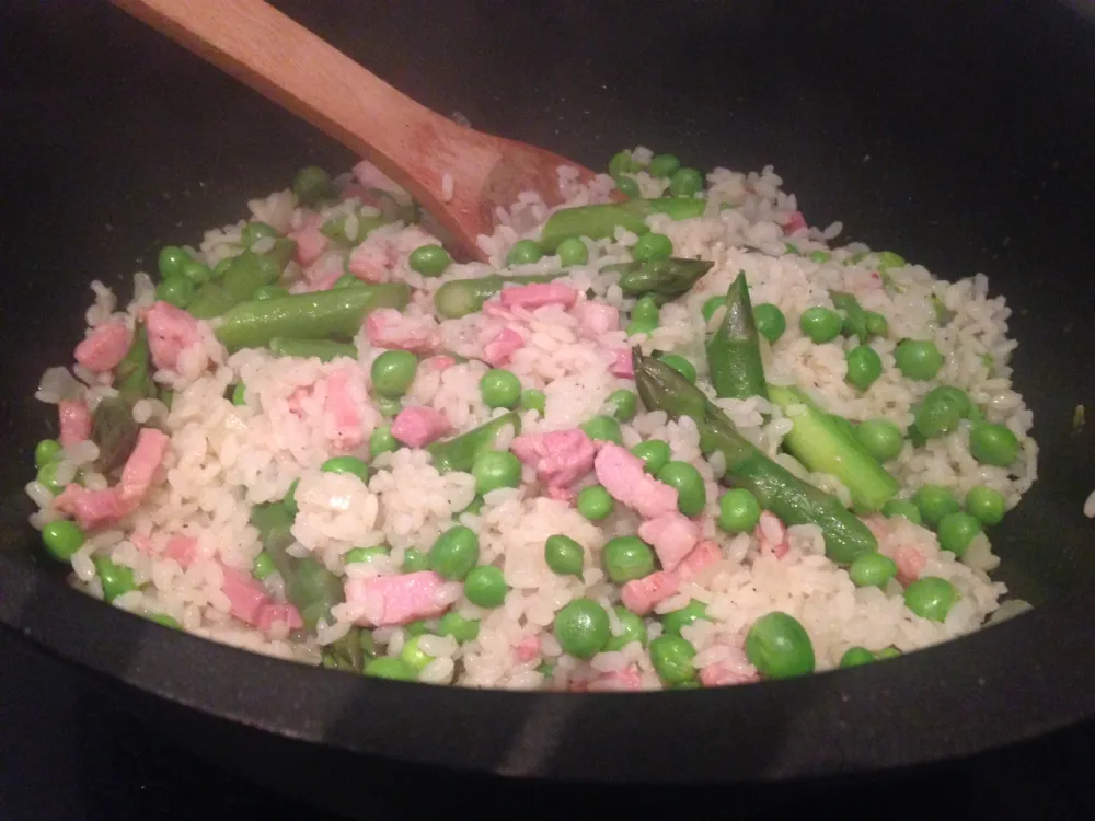 Risotto petits pois et asperges