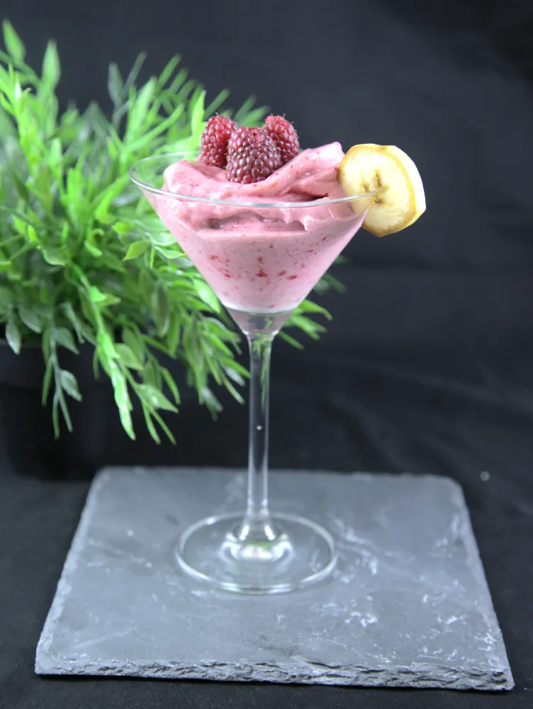 Glace minute bananes - framboises