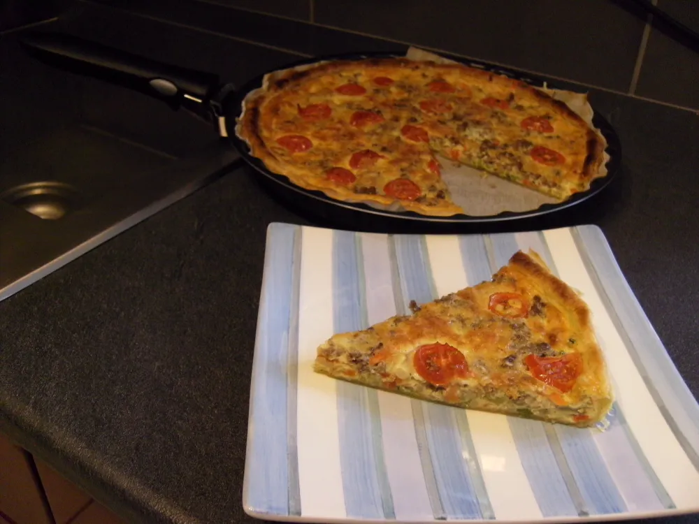 Quiche facile boeuf et juliennes de légumes