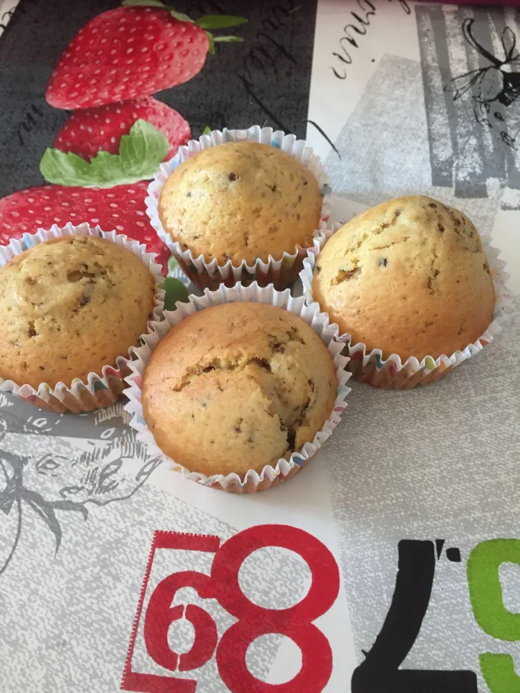 Muffins aux noix de pécan et chocolat