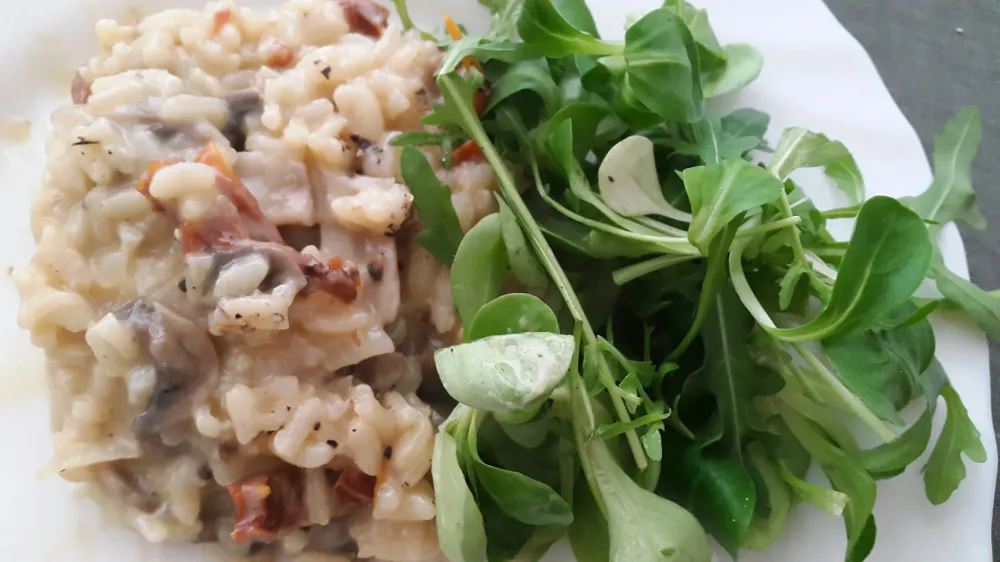 risotto tomates séchées champignons de Paris