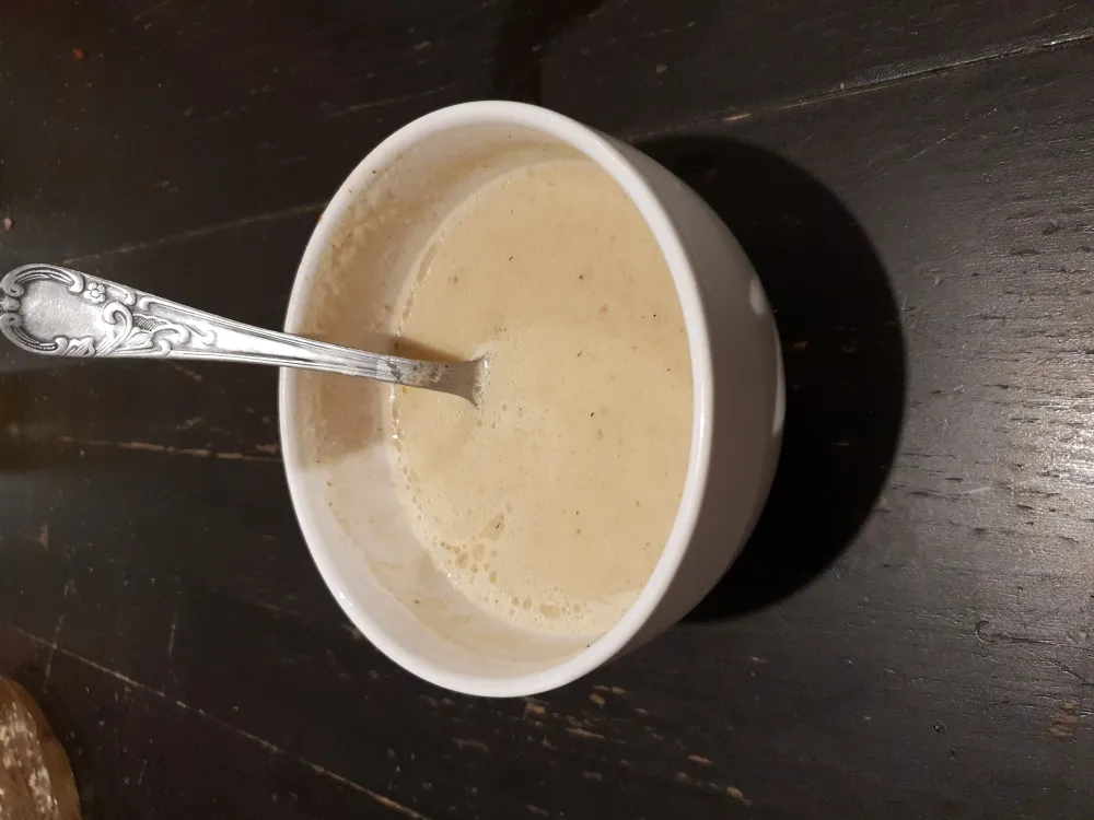 Velouté dendives au boursin et aux lardons