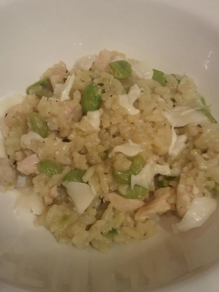 Risotto fèves volaille