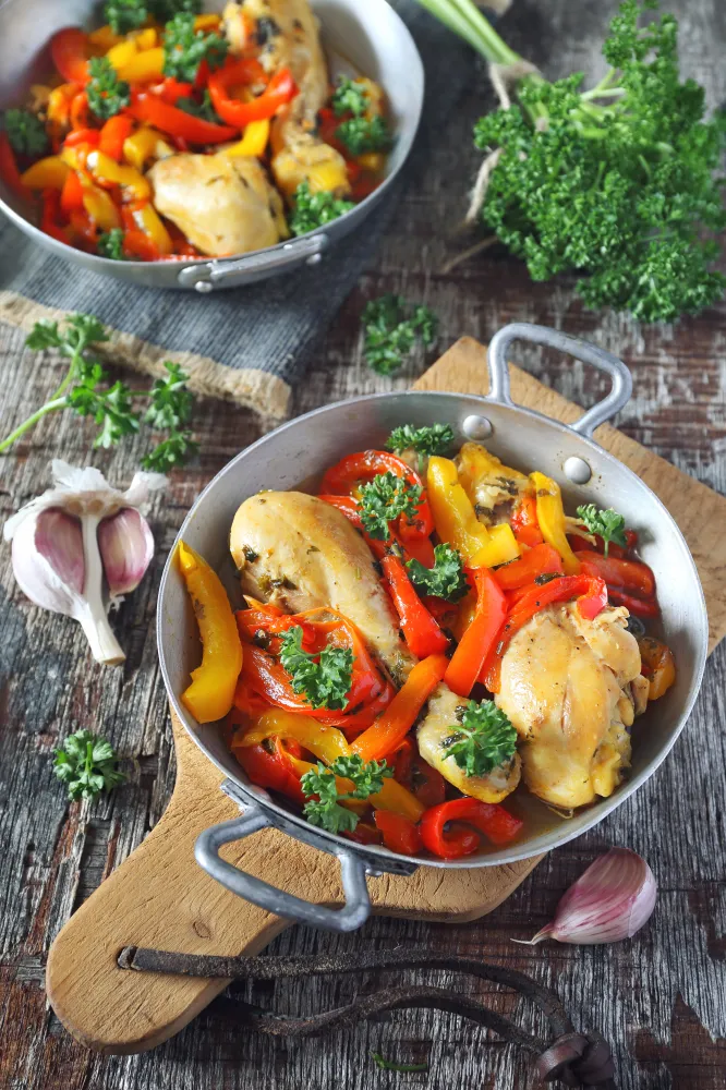 Poulet basquaise au Monsieur Cuisine