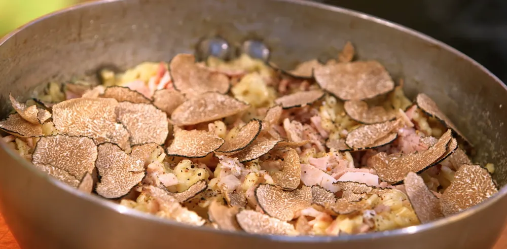 Risotto de coquillettes jambon truffe par Laurent Mariotte