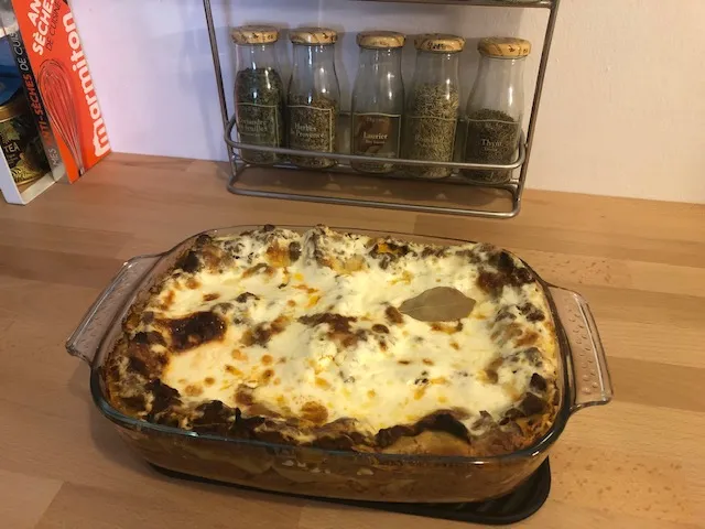 Lasagnes au boeuf et à la riste daubergines express