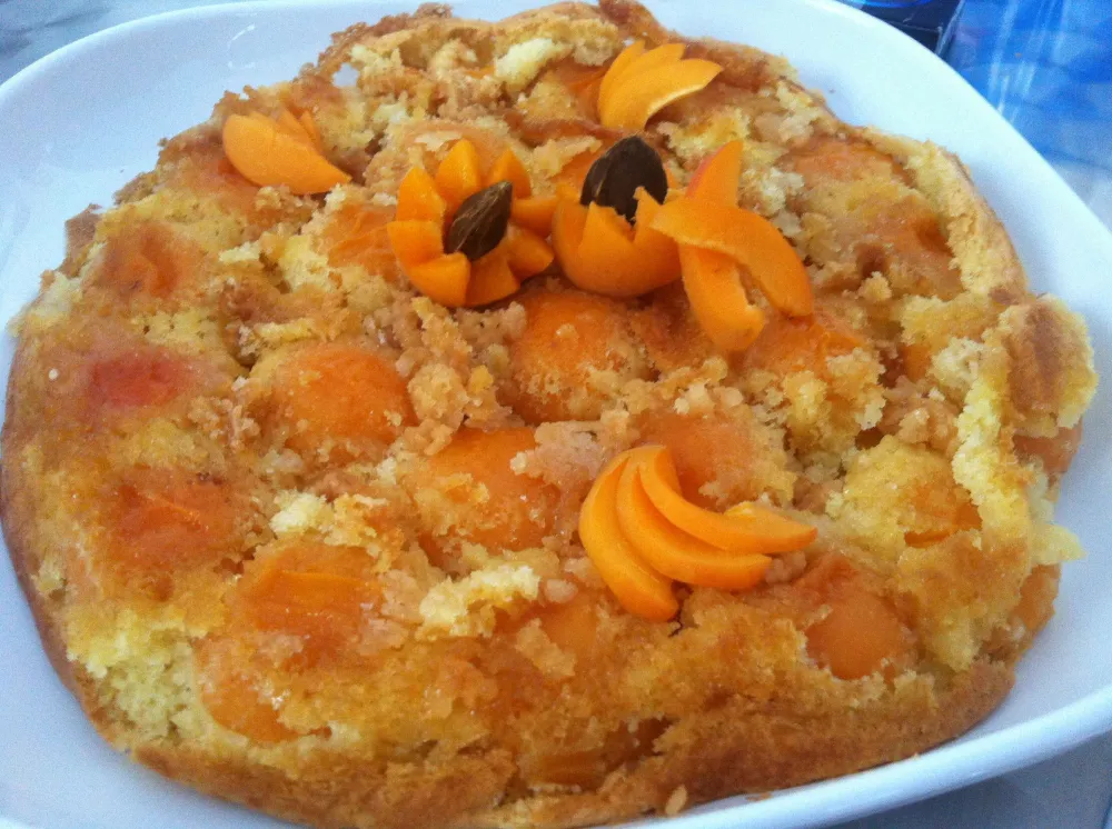 Gâteau caramélisé aux abricots