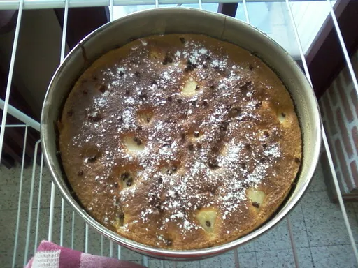 Gâteau aux pépites de chocolat et pommes