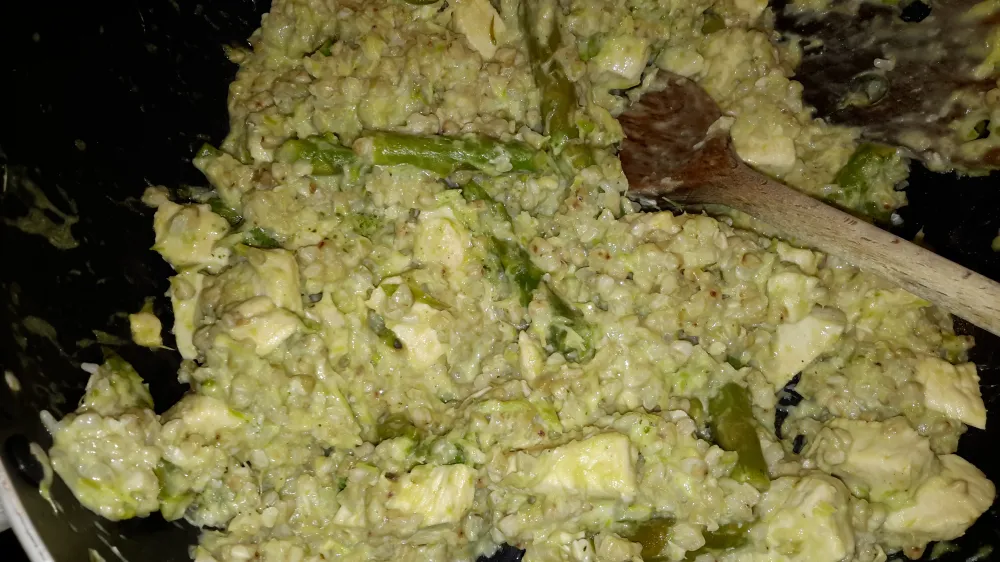 Risotto aux asperges et au poulet