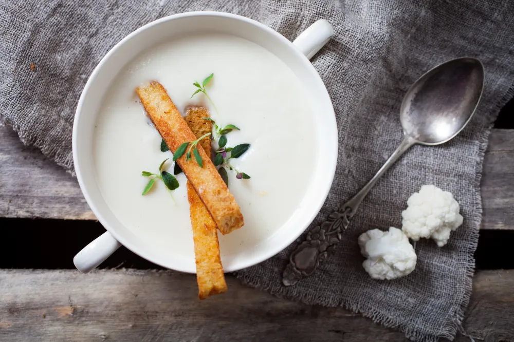 Velouté chou-fleur coco sésame