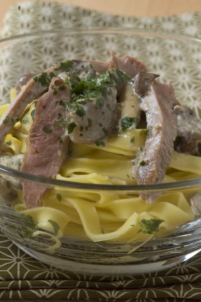 Tagliatelles aux magrets de canards