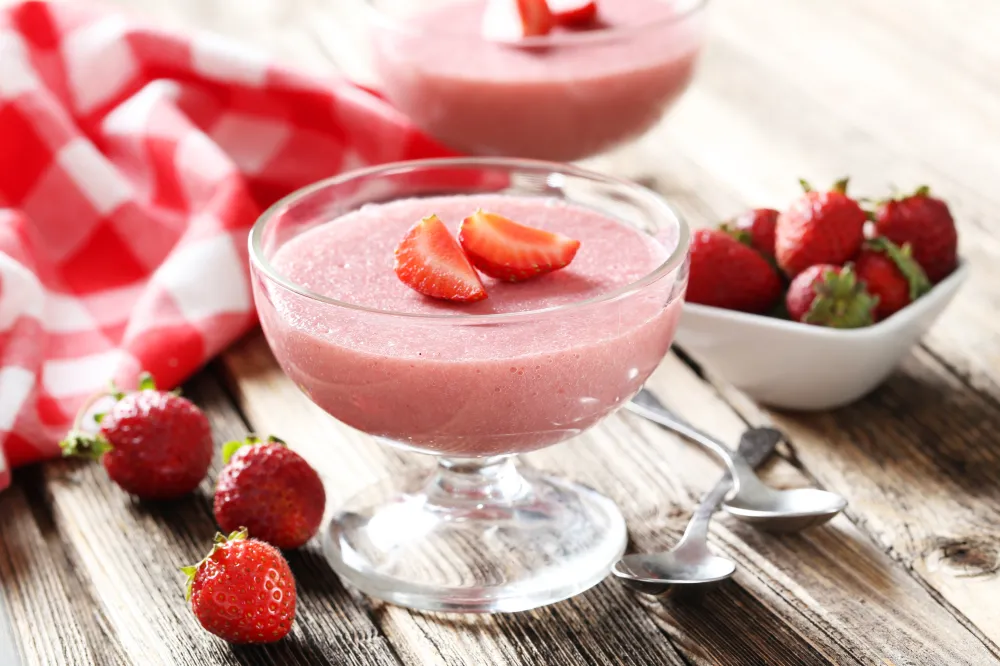 Mousse de fraises glacée