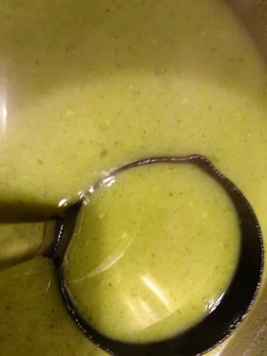 Soupe toute verte (poireaux, courgettes et persil)