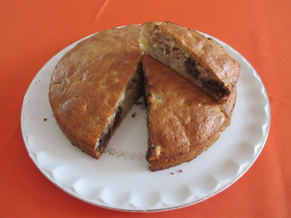 Gâteau aux éclats de marrons et de chocolat