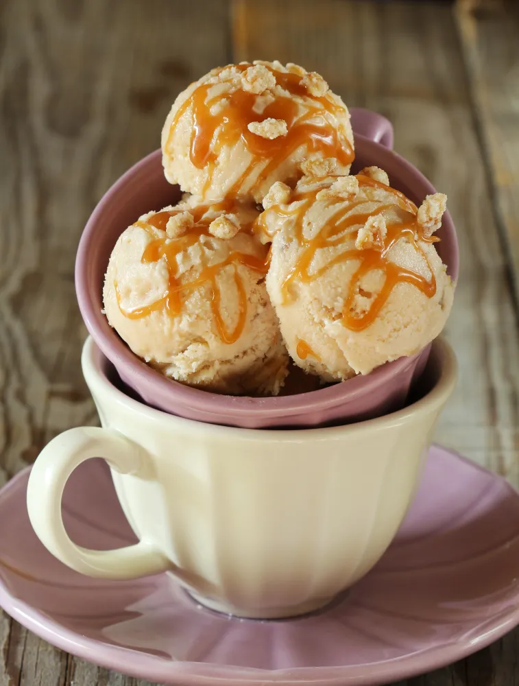 glace au caramel