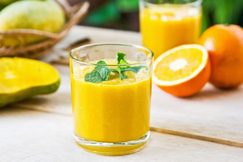 Smoothie orange mangue