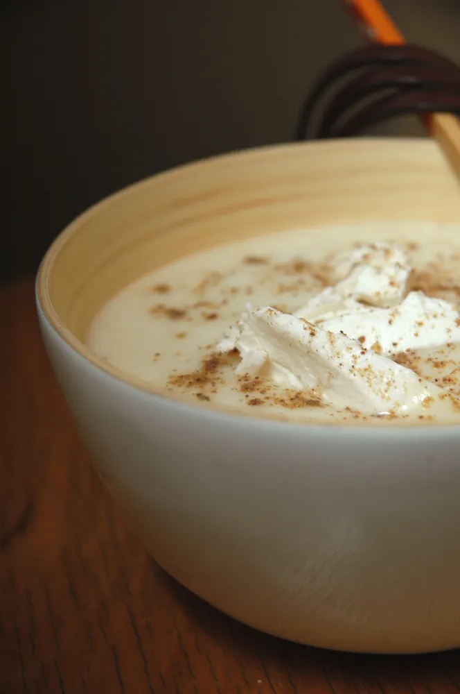 Velouté de choux fleur au chèvre et aux épices