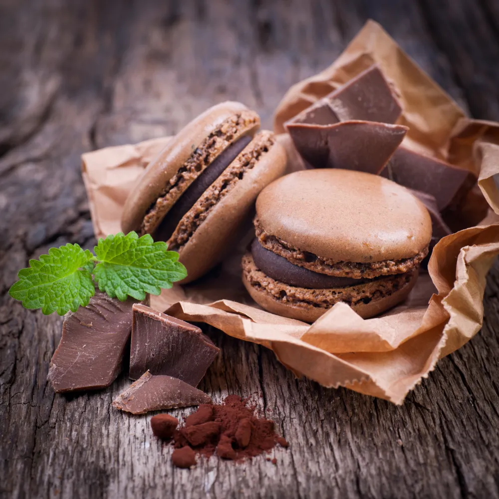 Macarons tout chocolat