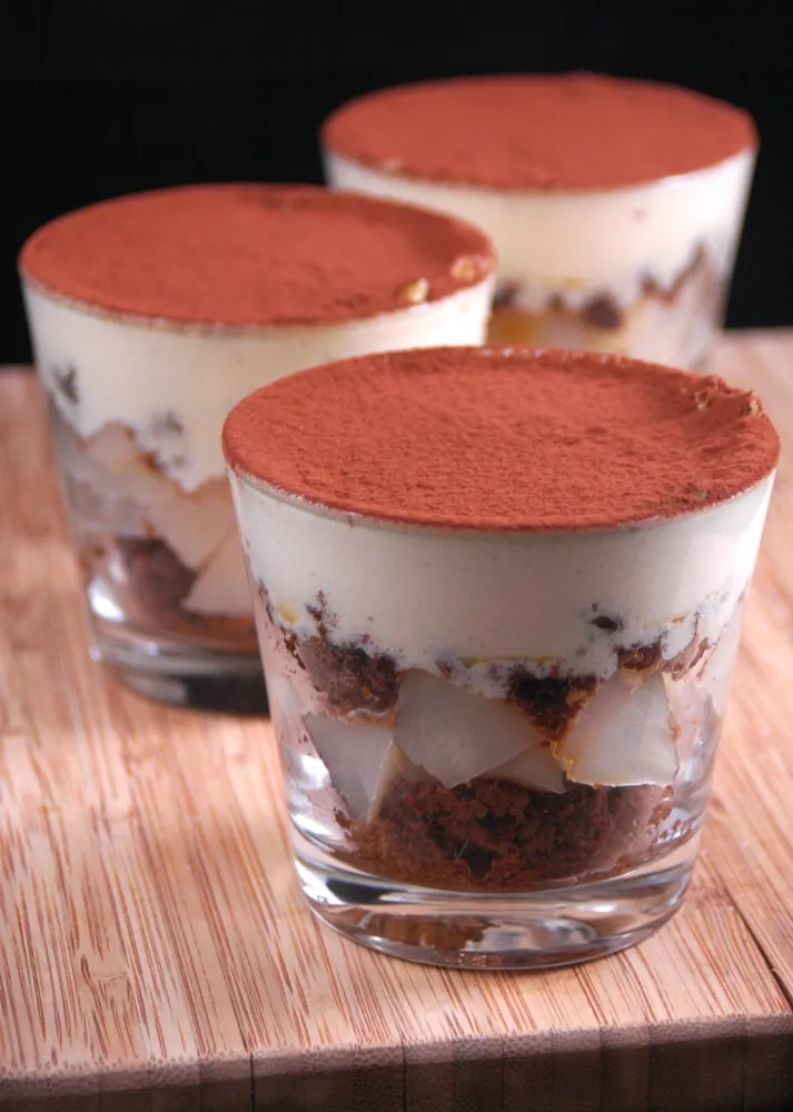 Tiramisu choco - poires