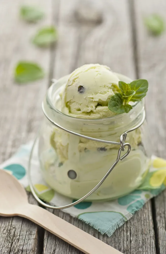 Glace à la menthe