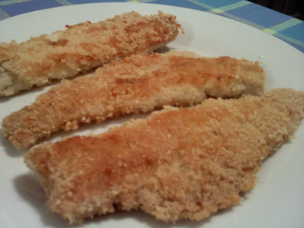 Poisson pané au gari (semoule de manioc)